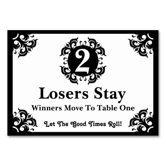 Classy Bunco Table Card #2 Kaart (Achterkant)