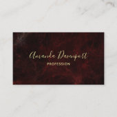 Classy Burgundy Marble Abstracte achtergrond Visitekaartje (Voorkant)
