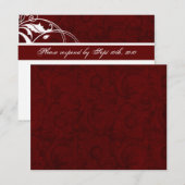 Classy Burgundy RSVP CARDS Kaartje (Voorkant / Achterkant)