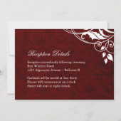 Classy Burgundy Wedding Invitation Kaart (Achterkant)