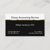 Classy Business Accountant Visitekaartje (Voorkant)