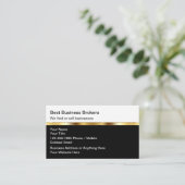 Classy Business Broker Marketing Business Cards Visitekaartje (Staand voorkant)