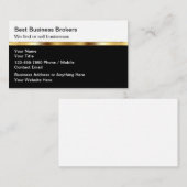 Classy Business Broker Marketing Business Cards Visitekaartje (Voorkant / Achterkant)