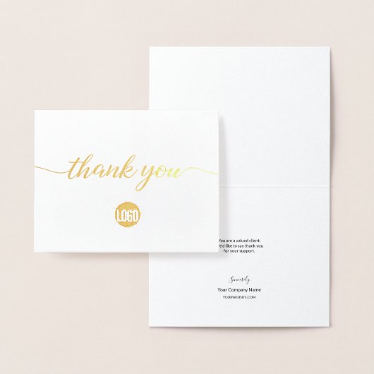 Classy Business Customer Appreciation Bedankt Folie Kaarten (Display)