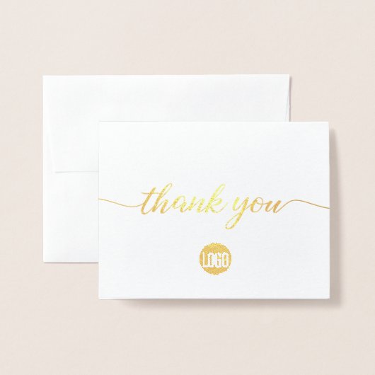 Classy Business Customer Appreciation Bedankt Folie Kaarten (Voorkant met envelop)