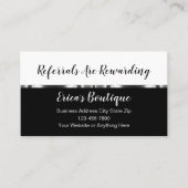 Classy Business Customer Referral-beloningen Aanbevelingskaartje (Voorkant)