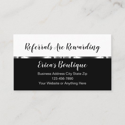 Classy Business Customer Referral-beloningen Aanbevelingskaartje (Voorkant)