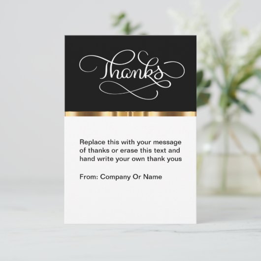 Classy Business - Hartelijk dank voor de flatpanel Bedankkaart (Staand voorkant)