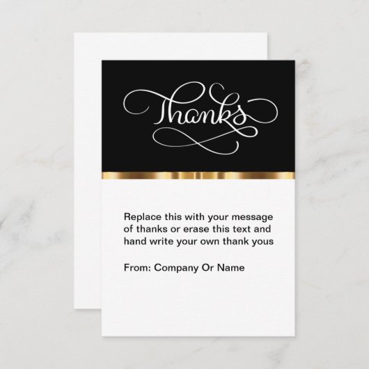 Classy Business - Hartelijk dank voor de flatpanel Bedankkaart (Voorkant / Achterkant)