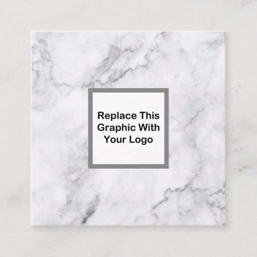 Classy Business Logo Design Vierkante Visitekaartje (Voorkant)