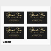 Classy Business Professional - Gold Black Rechthoekige Sticker (Vel)