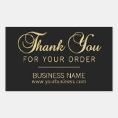 Classy Business Professional - Gold Black Rechthoekige Sticker (Voorkant)