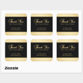 Classy Business Professional - Gold Black Vierkante Sticker (Vel)