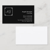 Classy Business Professional Monogram Stijl Visitekaartje (Voorkant / Achterkant)