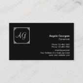 Classy Business Professional Monogram Stijl Visitekaartje (Voorkant)