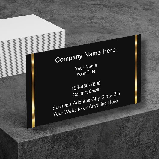 Classy Business Profile Contact Cards Visitekaartje