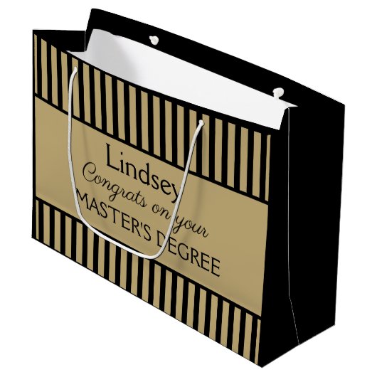 Classy. Cadeautas met maatbedekking voor master (Voorkant Gekanteld)