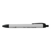 Classy Caduceus Noble Medical Elegant Black White Zwarte Inkt Pen (Bovenkant)