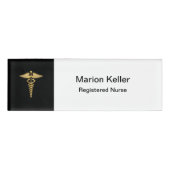 Classy Caduceus Registered Nurse Naambadge (Voorkant)