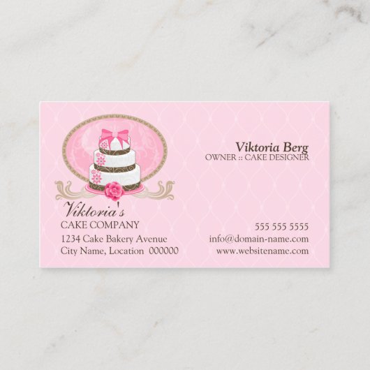 Classy Cake Bakery Visitekaartje (Achterkant)