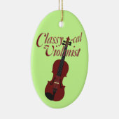 Classy-cal Violinist Keramisch Ornament (Rechts)