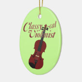 Classy-cal Violinist Keramisch Ornament (Links)
