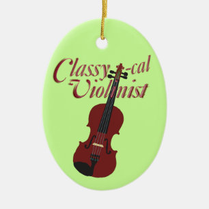 Classy-cal Violinist Keramisch Ornament
