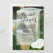 Classy Calla Lily Bridal Shower Invitations Kaart (Voorkant)