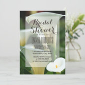 Classy Calla Lily Bridal Shower Invitations Kaart (Staand voorkant)