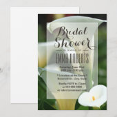Classy Calla Lily Bridal Shower Invitations Kaart (Voorkant / Achterkant)