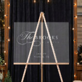 Classy Calligraphic Translucent Wedding Acryl Bord