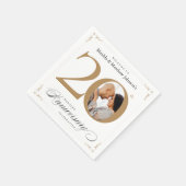 Classy Calligraphy 20th Jubileum White Gold Servet (Hoek)
