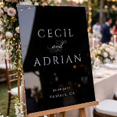 Classy Calligraphy Black Wedding Acryl Bord