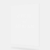 Classy Calligraphy Semi Transparent Wedding Acryl Bord (Hoek)