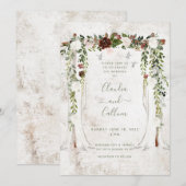Classy Canopy Wedding Invitation Suite Kaart (Voorkant / Achterkant)