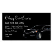 Classy Car Service of Uber Driver Magnetisch Visitekaartje (Voorkant)