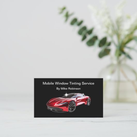 Classy Car Window Tinting Service Nieuw Visitekaartje (Staand voorkant)