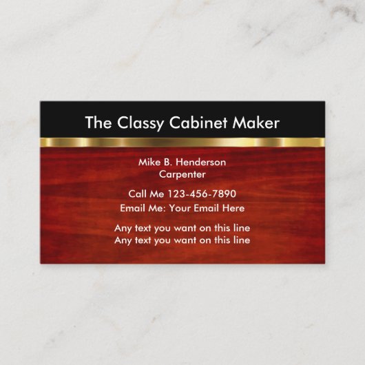 Classy Carpenter Visitekaartjes (Voorkant)