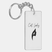 Classy Cat Lady AcrylSleutelhanger Sleutelhanger (Voorkant Links)