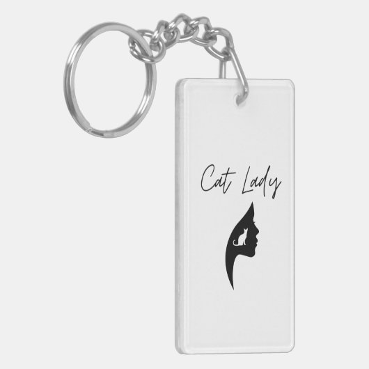 Classy Cat Lady AcrylSleutelhanger Sleutelhanger (Voorkant Links)