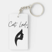 Classy Cat Lady AcrylSleutelhanger Sleutelhanger (achterkant)