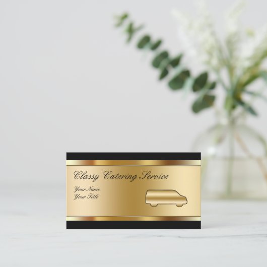 Classy Catering Service Visitekaartjes (Staand voorkant)
