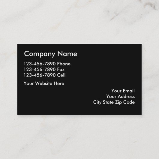 Classy Catering Service Visitekaartjes (Achterkant)