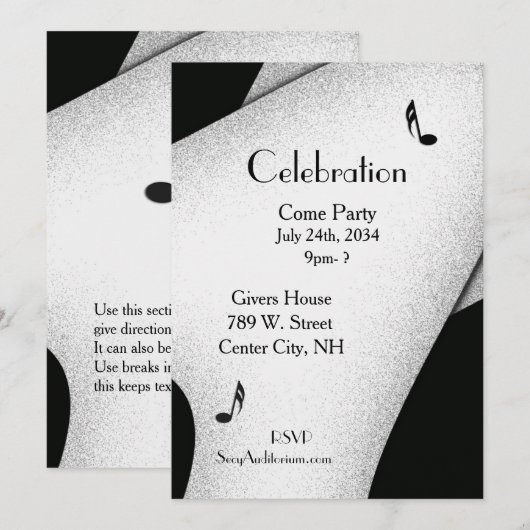 Classy Celebration Party Invitation 5"x 7" Kaart (Voorkant / Achterkant)