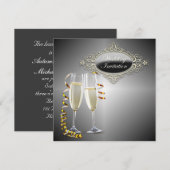 Classy Champagne Weddenschap Kaart (Voorkant / Achterkant)