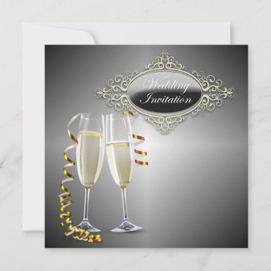 Classy Champagne Weddenschap Kaart (Voorkant)