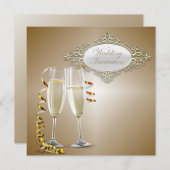 Classy Champagne Weddenschap Kaart (Voorkant / Achterkant)