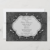 Classy Chandelier Ornament Baby shower Kaart (Achterkant)