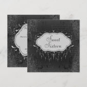 Classy  Chandelier Ornament Sweet 16 Kaart (Voorkant / Achterkant)