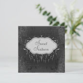 Classy  Chandelier Ornament Sweet 16 Kaart (Staand voorkant)